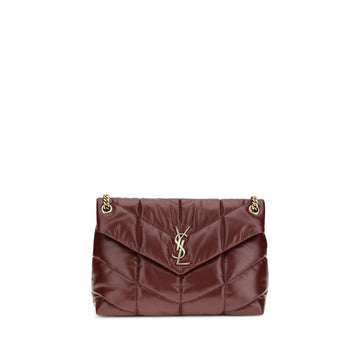 Saint Laurent Bordeaux Calf Leather Bos Taurus Shoulder Bag