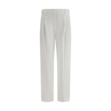 Brunello Cucinelli White Cotton Dress Pants
