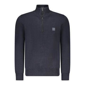 Hugo Boss Blue Cotton Men Sweater