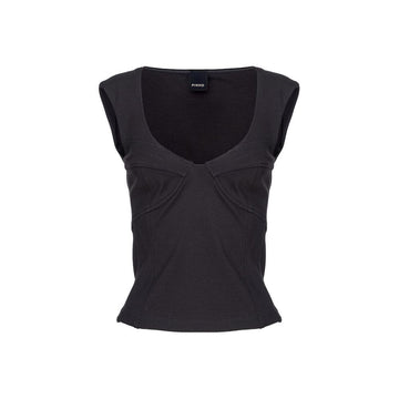 PINKO Black Nylon T-Shirt