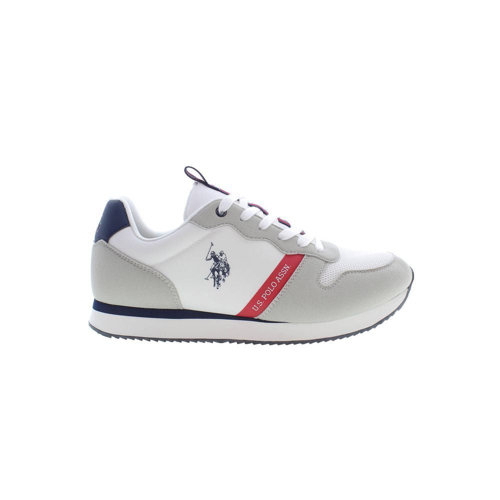U.S. POLO ASSN. White Polyester Athletic Sneakers