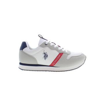 U.S. POLO ASSN. White Polyester Athletic Sneakers