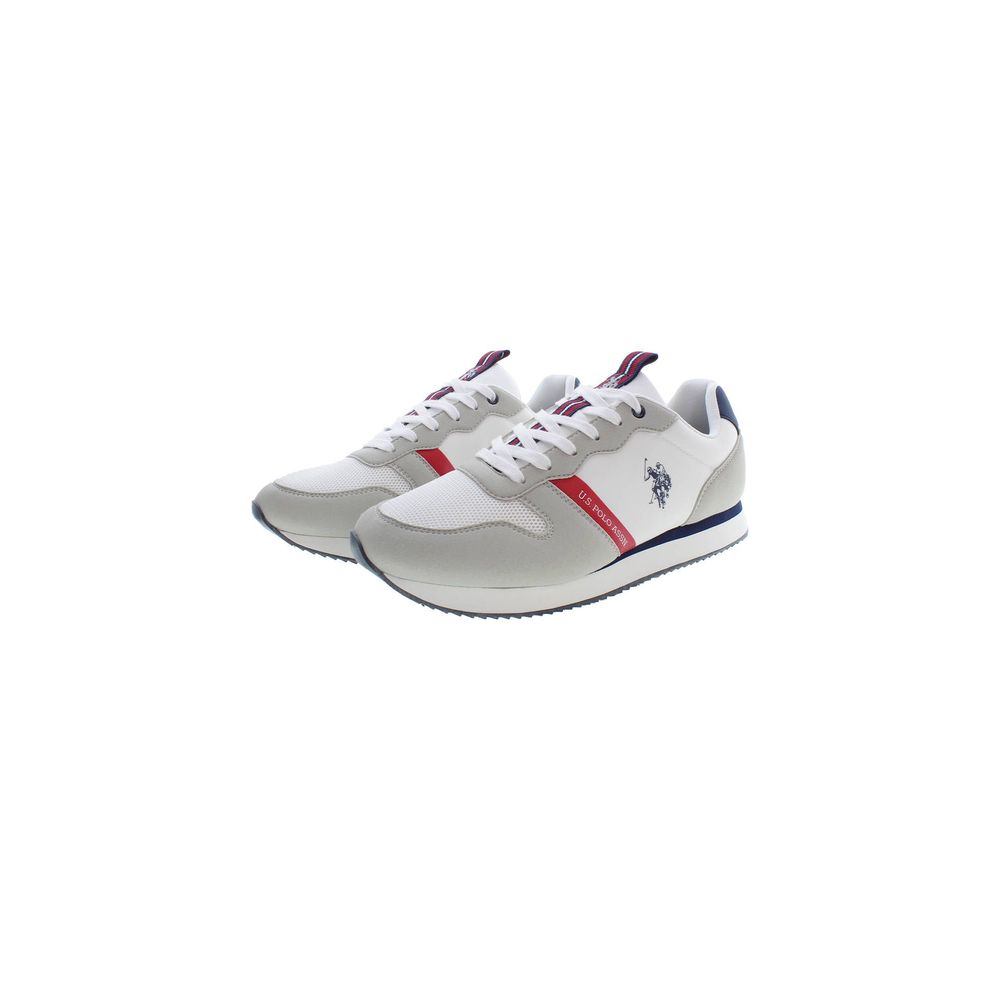 U.S. POLO ASSN. White Polyester Athletic Sneakers