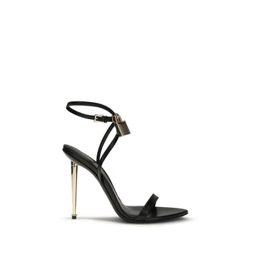 Tom Ford Black Goatskin Stiletto Heel Sandals