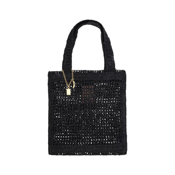 Chloé Black Raffia Raffia Bag