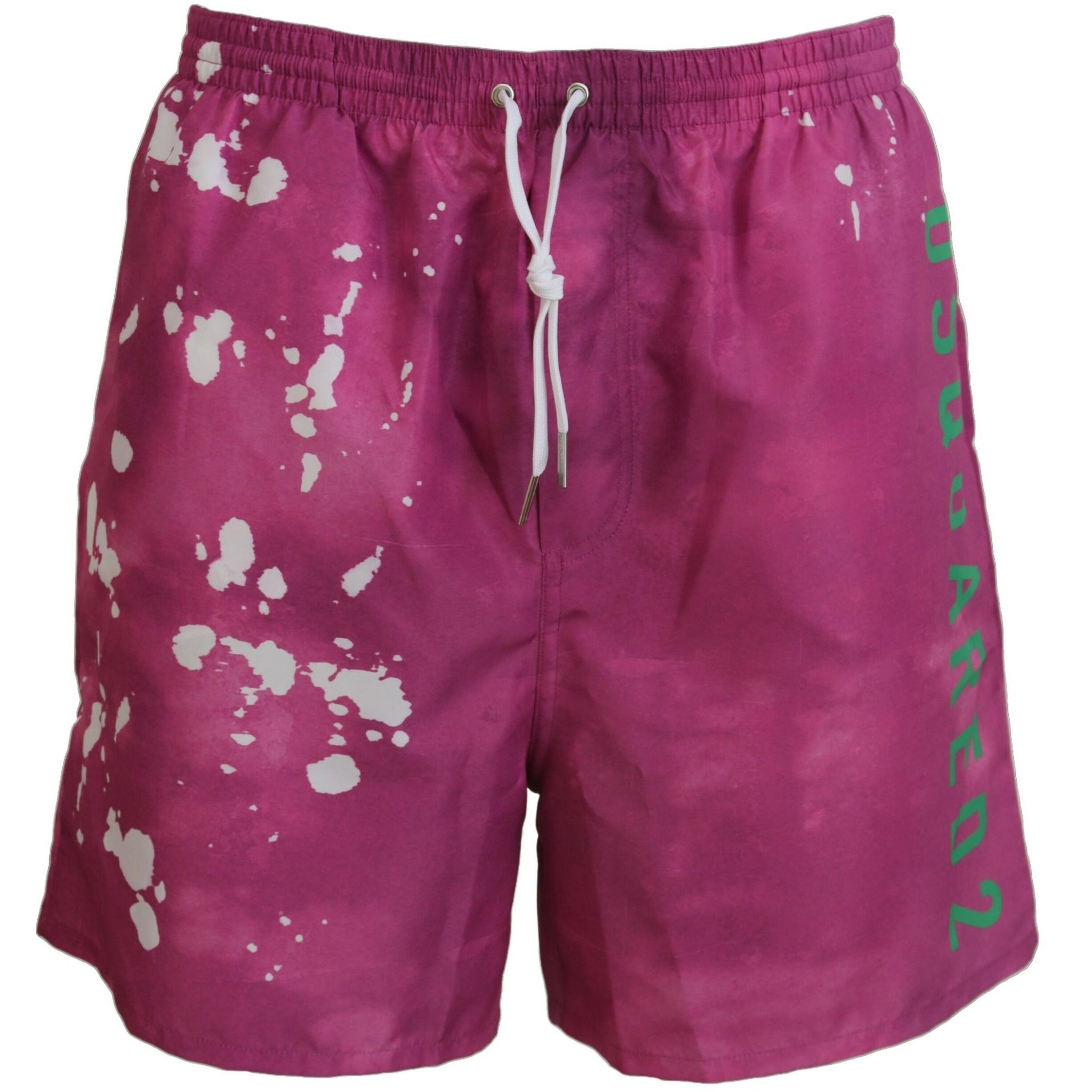 Dsquared² Pink Tie Dye Logo Men Beachwear Shorts Swimwear