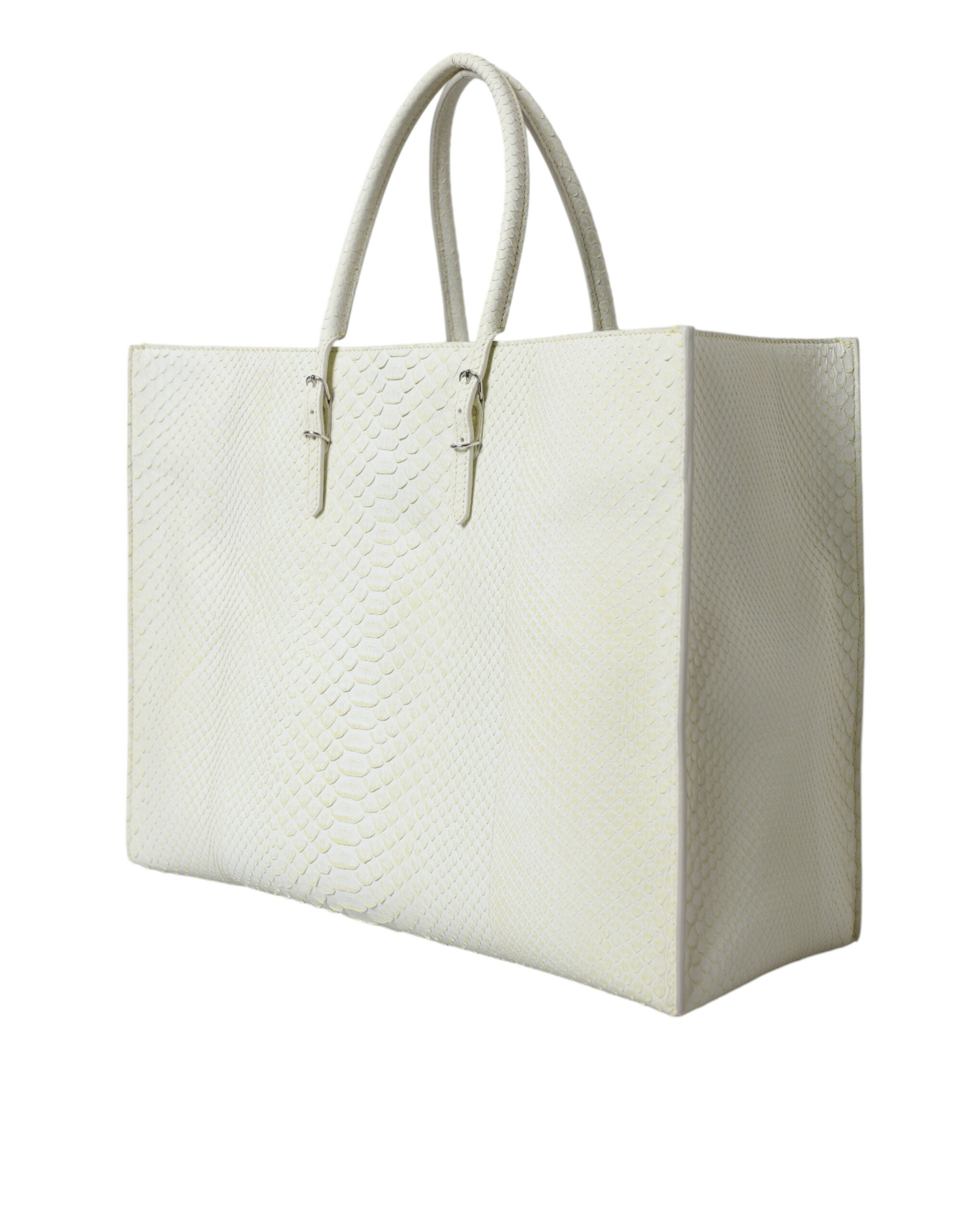 Balenciaga White Yellow Exotic Skin Leather Shopping Tote PAPIER Bag