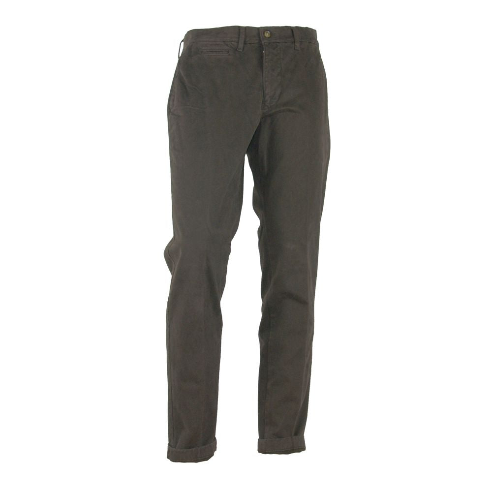 Made in Italy Brown Cotton Men's Pant