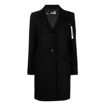 Love Moschino Black Wool Women Coat