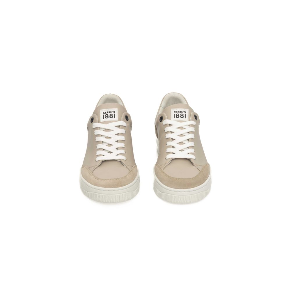 Cerruti 1881 Beige Cowhide Women Sneaker