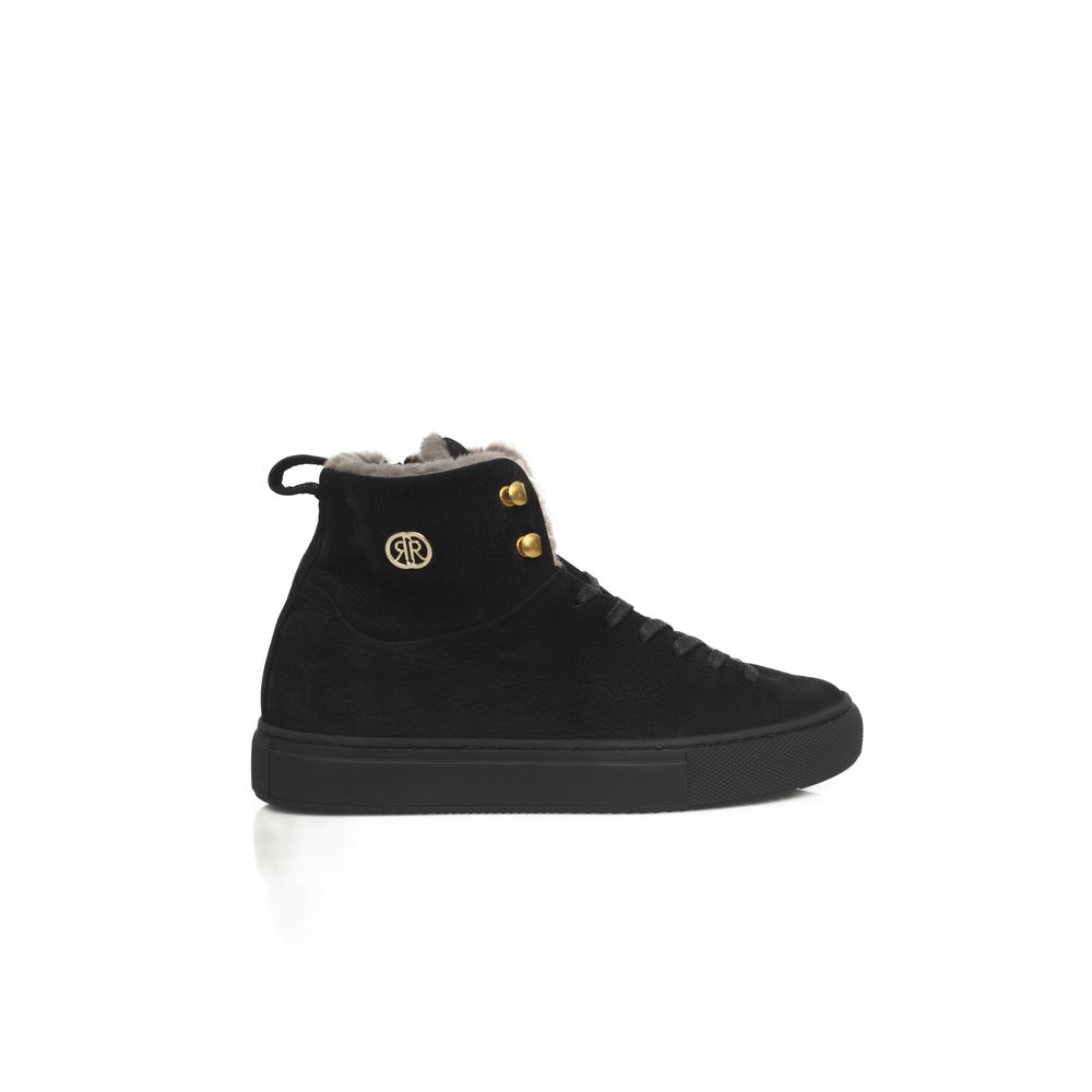 Cerruti 1881 Black Cowhide Women High Sneaker