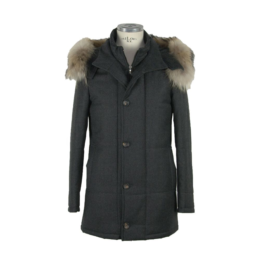 Made in Italy Gray Wool Men Jacket