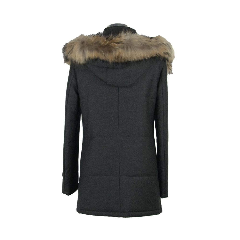 Made in Italy Gray Wool Men Jacket