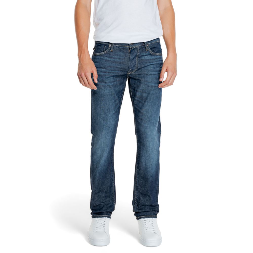 Jack Jones Blue Cotton Relaxed Fit Jeans