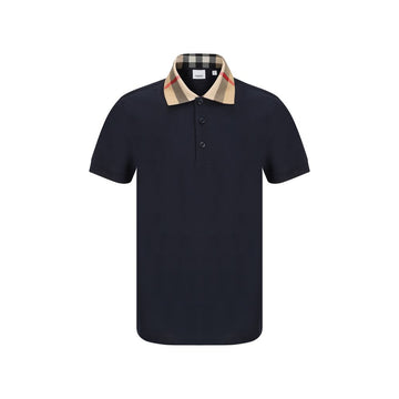 Burberry Blue Cotton Polo Shirt