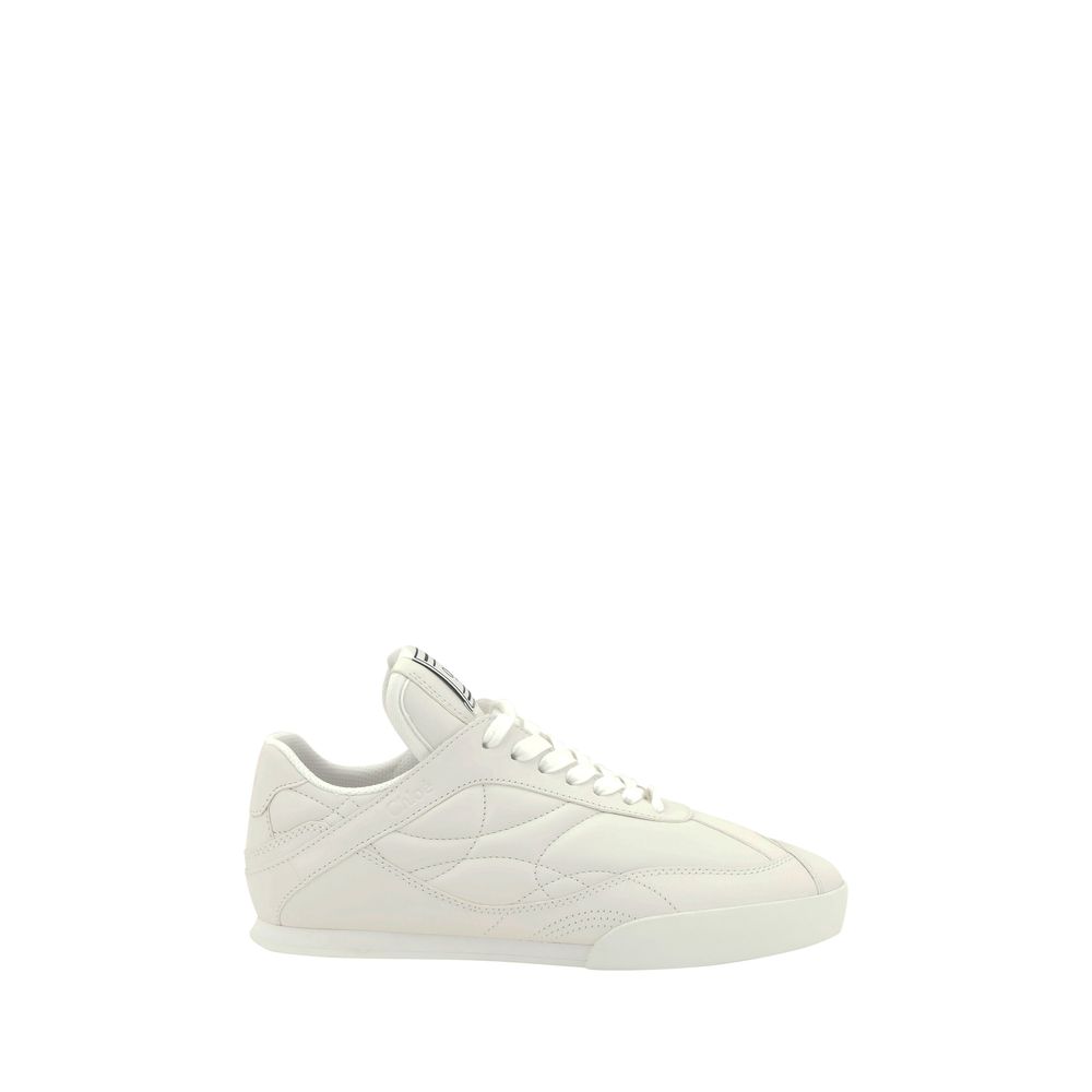 Chloé White Calf Leather Bos Taurus Low Top Sneakers