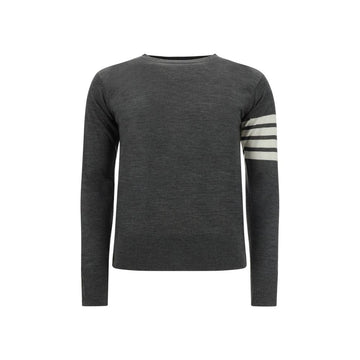 Thom Browne Gray Fleece Wool Sweatshirt