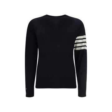 Thom Browne Blue Fleece Wool Sweatshirt
