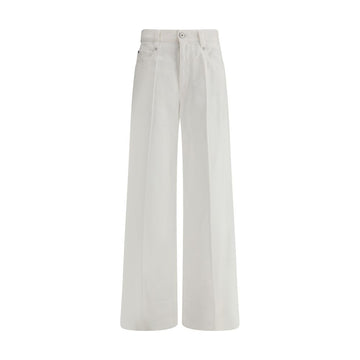 Brunello Cucinelli White Cotton Jeans Denim