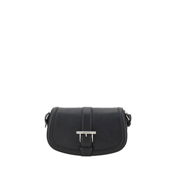 Alexander McQueen Black Calf Leather Bos Taurus Shoulder Bag
