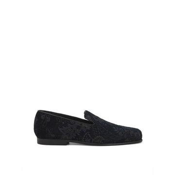 Etro Blue Leather Slip-On Loafers