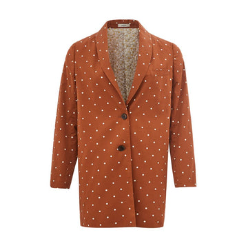 Lardini Chic Cotton Brown Jacket for the Modern Woman