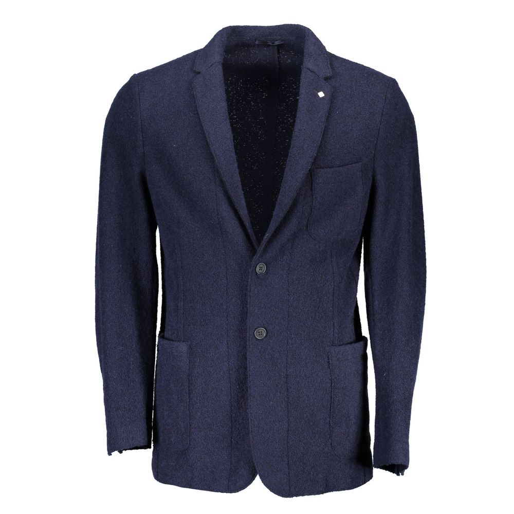 Gant Blue Wool Men Jacket