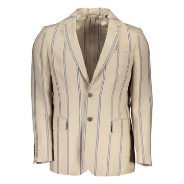 Gant Beige Linen Men Jacket