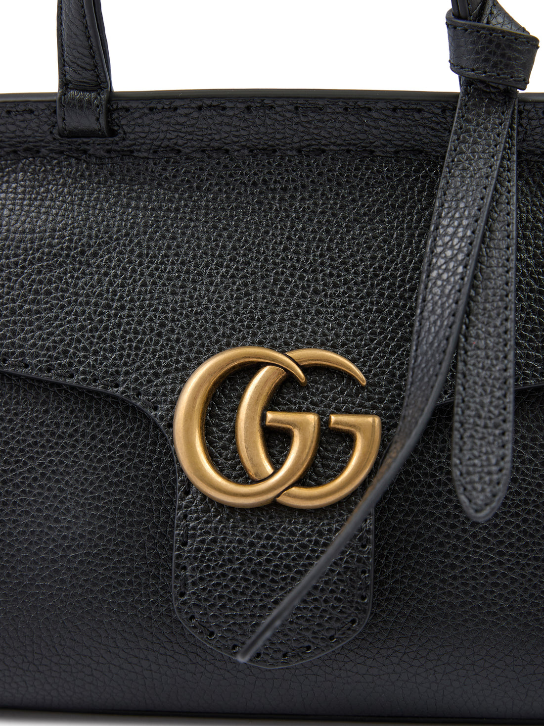 Gucci Black Leather GG Marmont Handbag