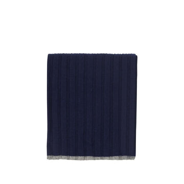 Brunello Cucinelli Blue Cashmere Scarf