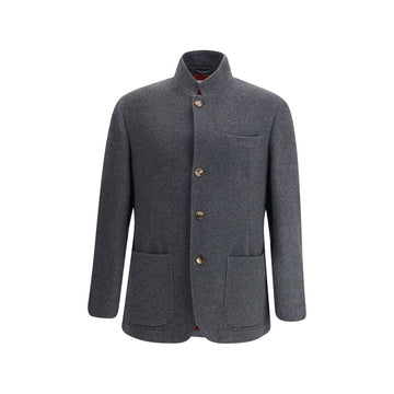 Brunello Cucinelli Gray Cashmere Coat