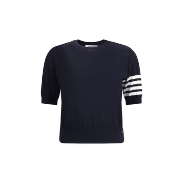 Thom Browne Black Fleece Wool T-Shirt