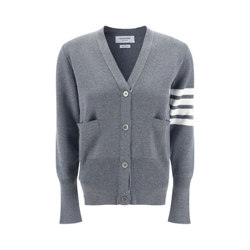 Thom Browne Gray Fleece Wool Cardigan
