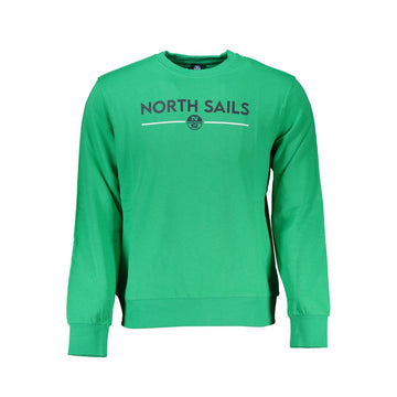 North Sails Green Cotton Men Sweater
