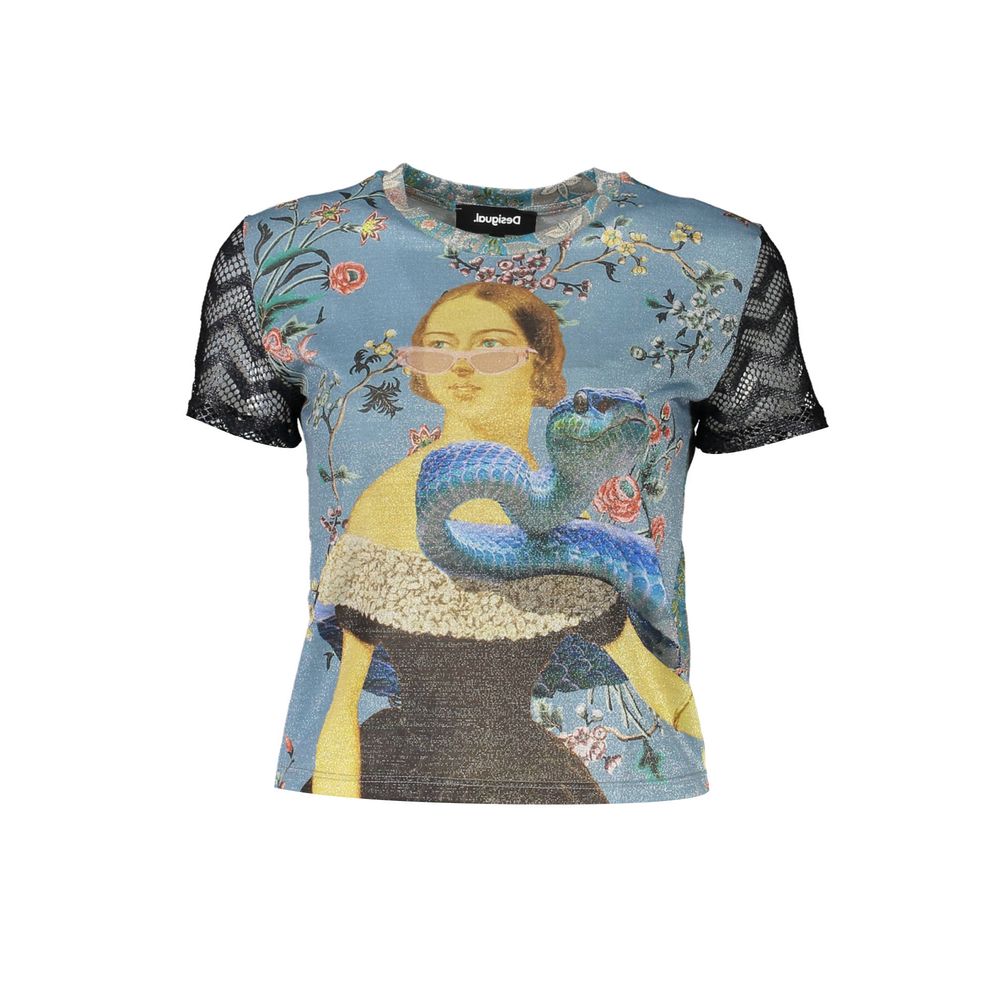 Desigual Blue Polyester Women T-Shirt