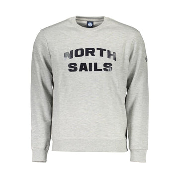 North Sails Gray Cotton Men Sweater
