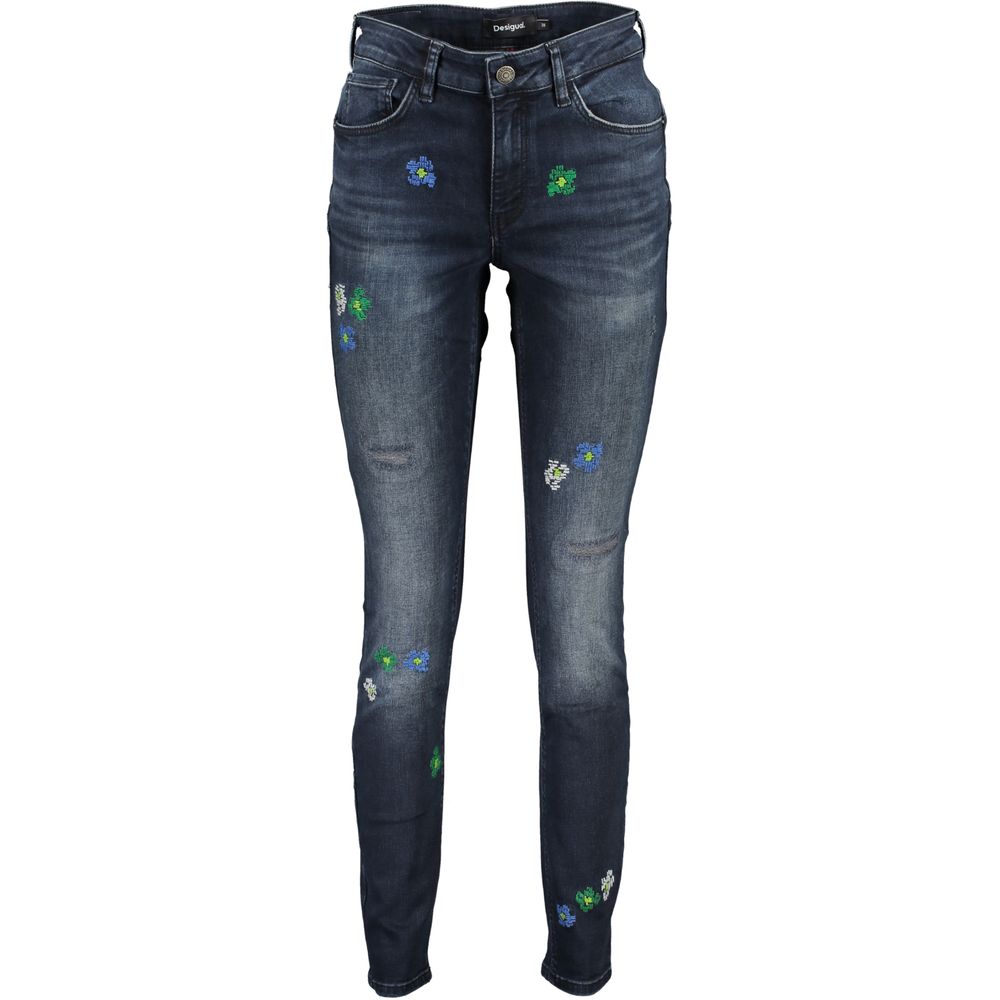 Desigual Blue Cotton Women Jeans