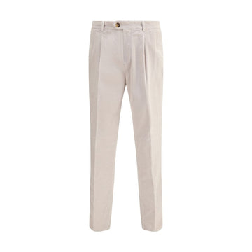 Brunello Cucinelli Gray Cotton Casual Pants