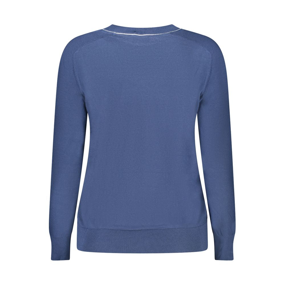 North Sails Blue Cotton Women Sweater