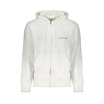 Calvin Klein White Cotton Men's Hooded Sweater