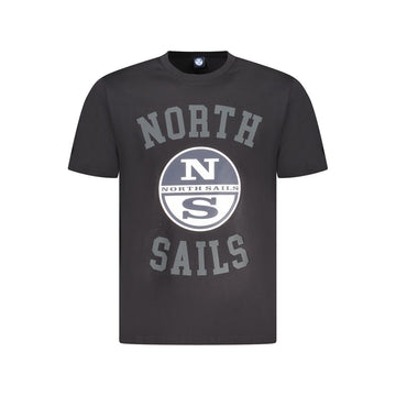 North Sails Black Cotton Men T-Shirt