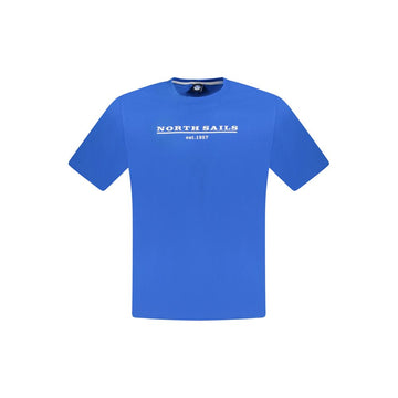 North Sails Blue Cotton Men T-Shirt