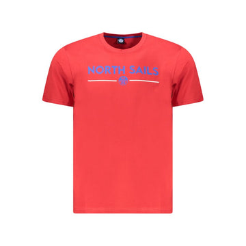 North Sails Red Cotton Men T-Shirt