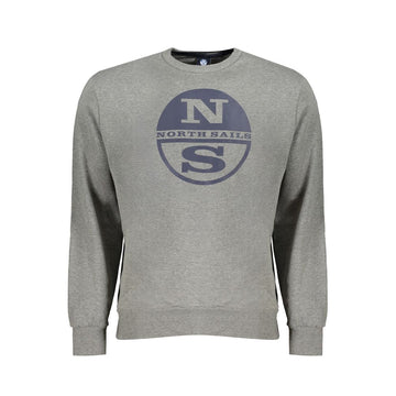 North Sails Gray Cotton Men Sweater