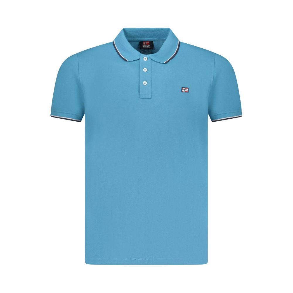 Norway 1963 Blue Cotton Men Polo Shirt