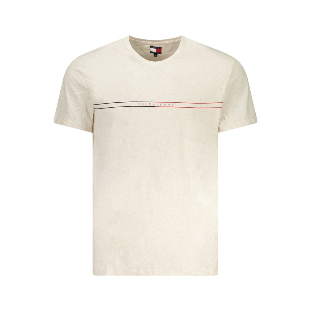 Tommy Hilfiger Beige Cotton Men T-Shirt
