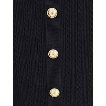 Balmain Gold Viscose Midi Skirt