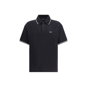 Amiri Black Cotton Polo Shirt