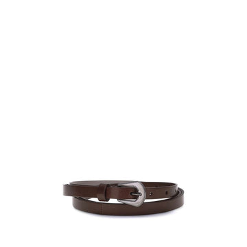 Brunello Cucinelli Brown Calf Leather Bos Taurus Regular Belt