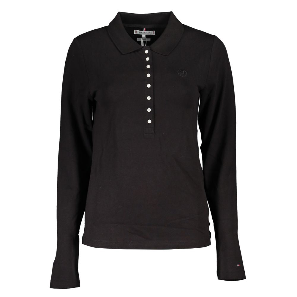 Tommy Hilfiger Black Cotton Polo Shirt